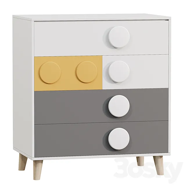 Nils Chest of Drawers 3D Model