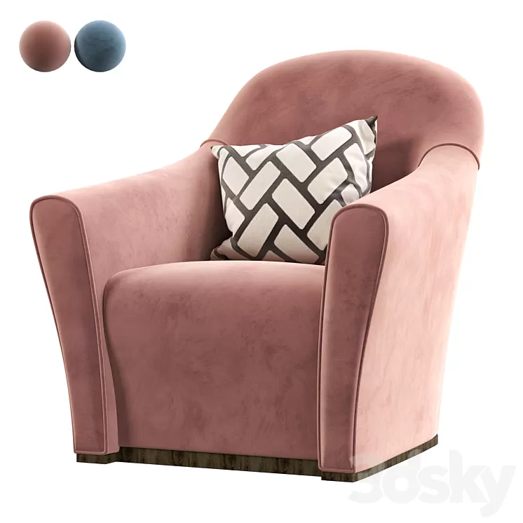 NINA Armchair by Bodema 3D Model NINA Armchair by Bodema 3D Model