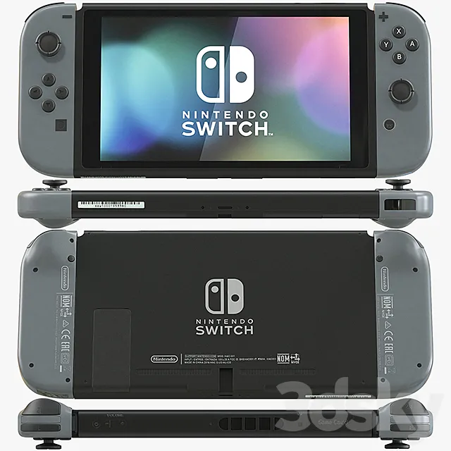 Nintendo Switch with Gray Joy Con 3DModel