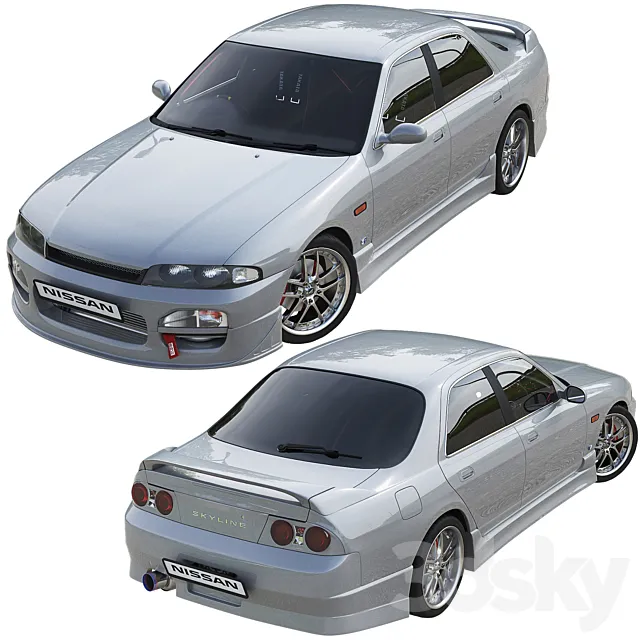 Nissan Skyline Hr33 3D Model