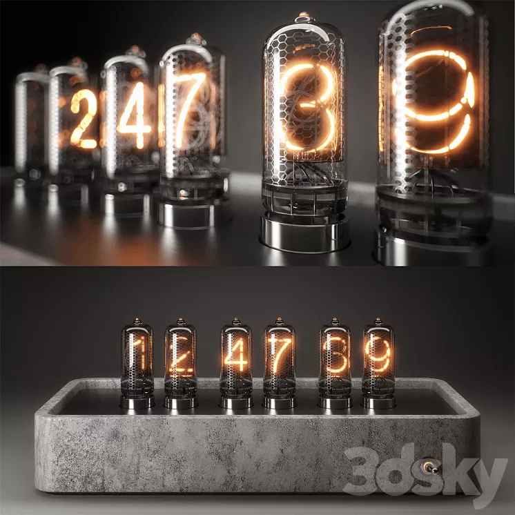 Nixie Tube Clock 3D Model