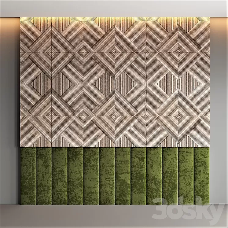 Noa Almond Olive Velvet 3D Model Noa Almond Olive Velvet 3D Model