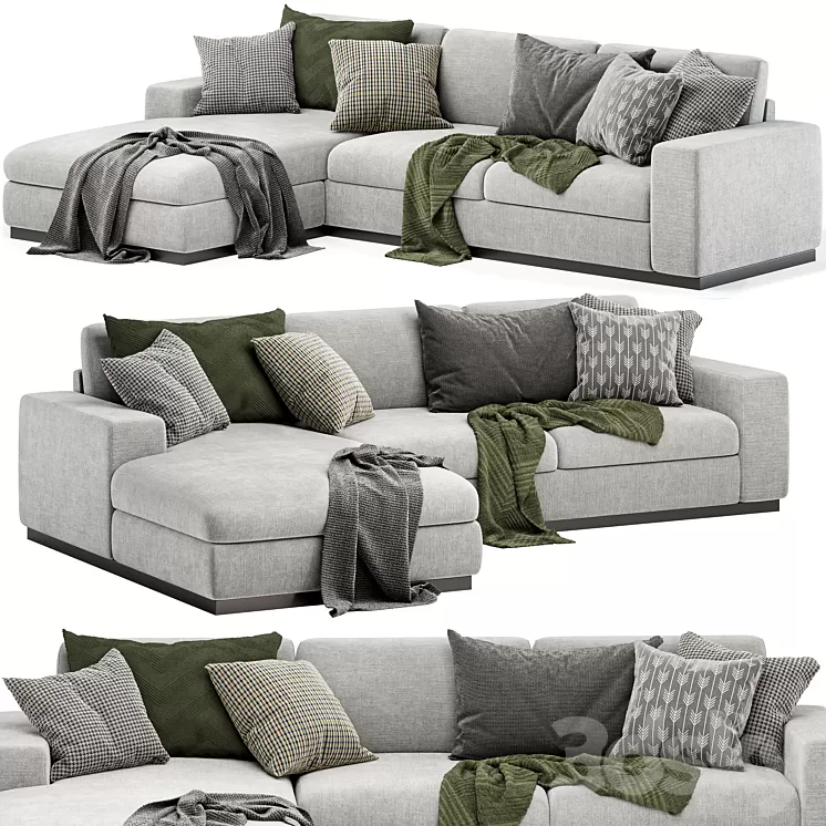 Noah sectional sofa 3D Model Free Download