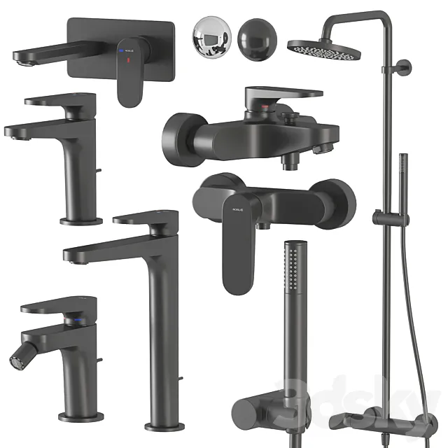 Nobili YOYO shower and faucet set 3D Model Nobili YOYO shower and faucet set 3D Model