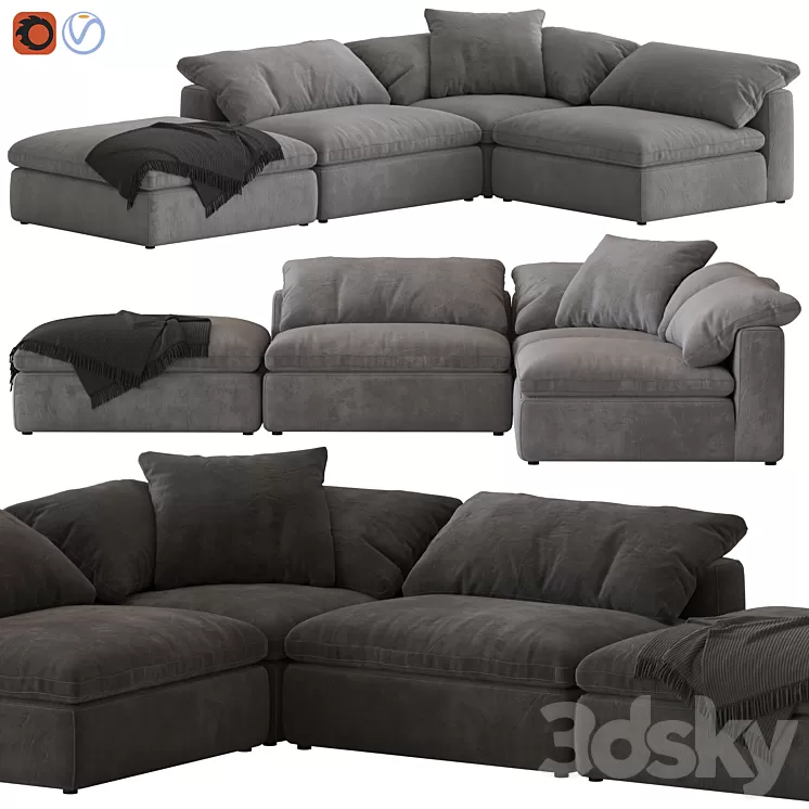 Noble Souls Realm Modular Sofa 3D Model Noble Souls Realm Modular Sofa 3D Model