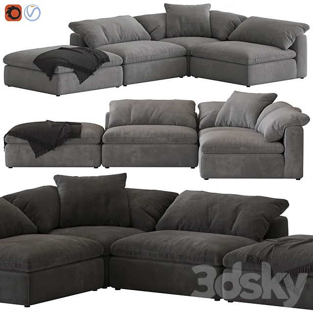 Noble Souls Realm Modular Sofa 3DModel