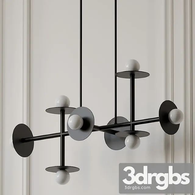 Nodes 8 light linear suspension by kelly wearstler 3D Model Download