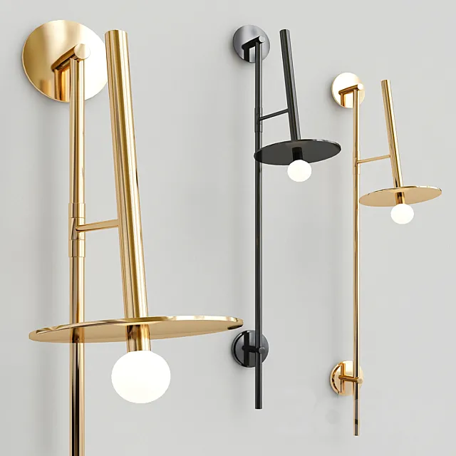 Nodes Large Pivot Wall Sconce 3D Model Nodes Large Pivot Wall Sconce 3D Model