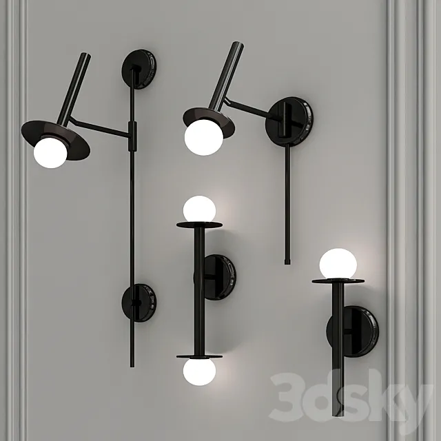 Nodes Wall Lamp Collection 3D Model