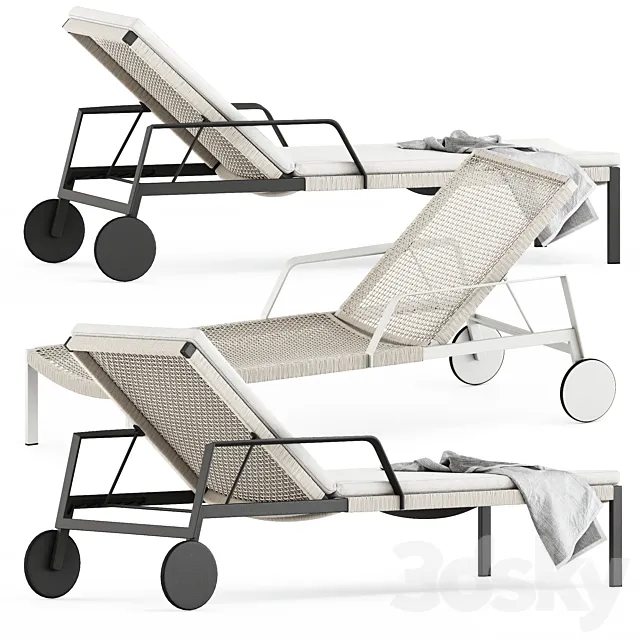 Nodi adjustable lounger by tribu 3D Model Nodi adjustable lounger by tribu 3D Model