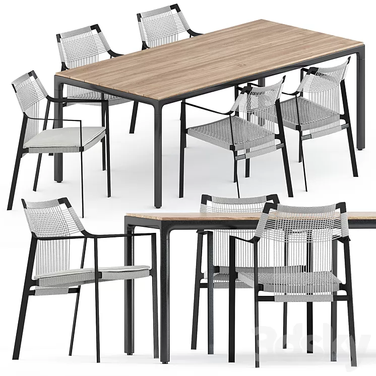 Nodi armchair and Illum table by Tribu 3D Model Free Download