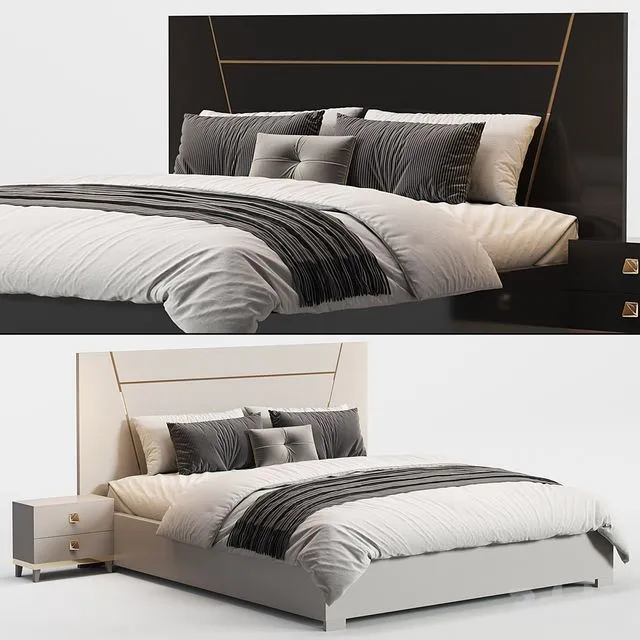 Noir Bed by Alfy 3D Model Noir Bed by Alfy 3D Model