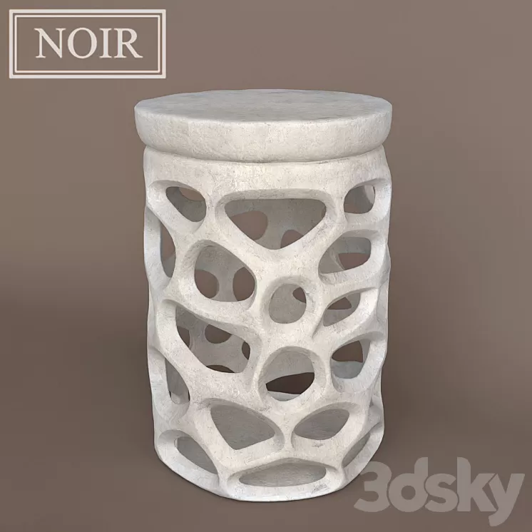 Noir Fabro Side Table 3D Model Noir Fabro Side Table 3D Model