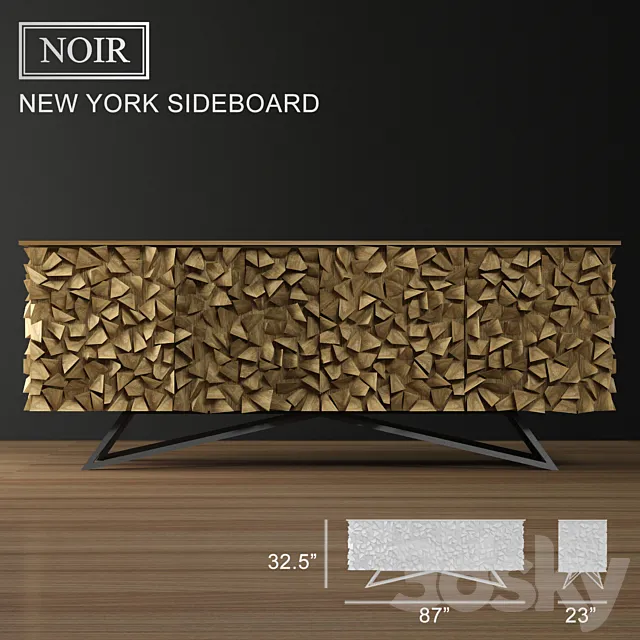 NOIR NEW YORK SIDEBOARD 3DModel