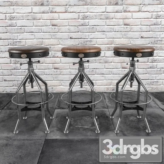 Nol Round Bar Stool 3D Model Download Nol Round Bar Stool 3D Model Download