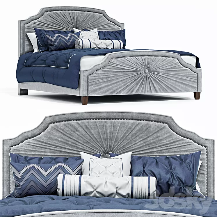 Nolia Bed by House of Hampton 3D Model