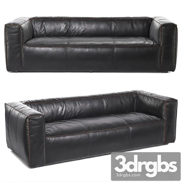 Nolita reverse stitch 99 ″ sofa rider black 2 3D Model Download