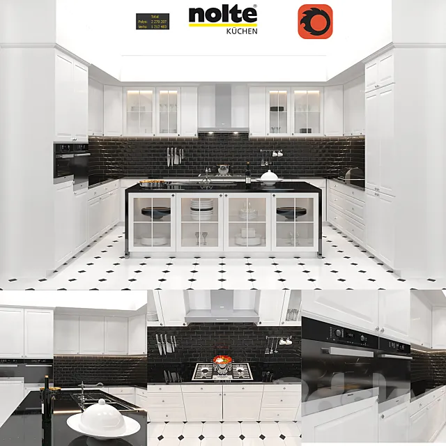 Nolte Elegance with appliances and accessories 3DModel