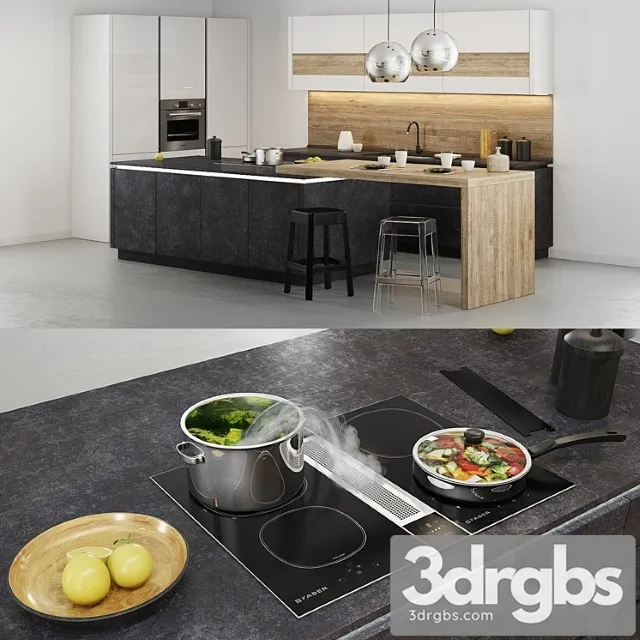 Nolte Kuchen Beton 1 3D Model Download