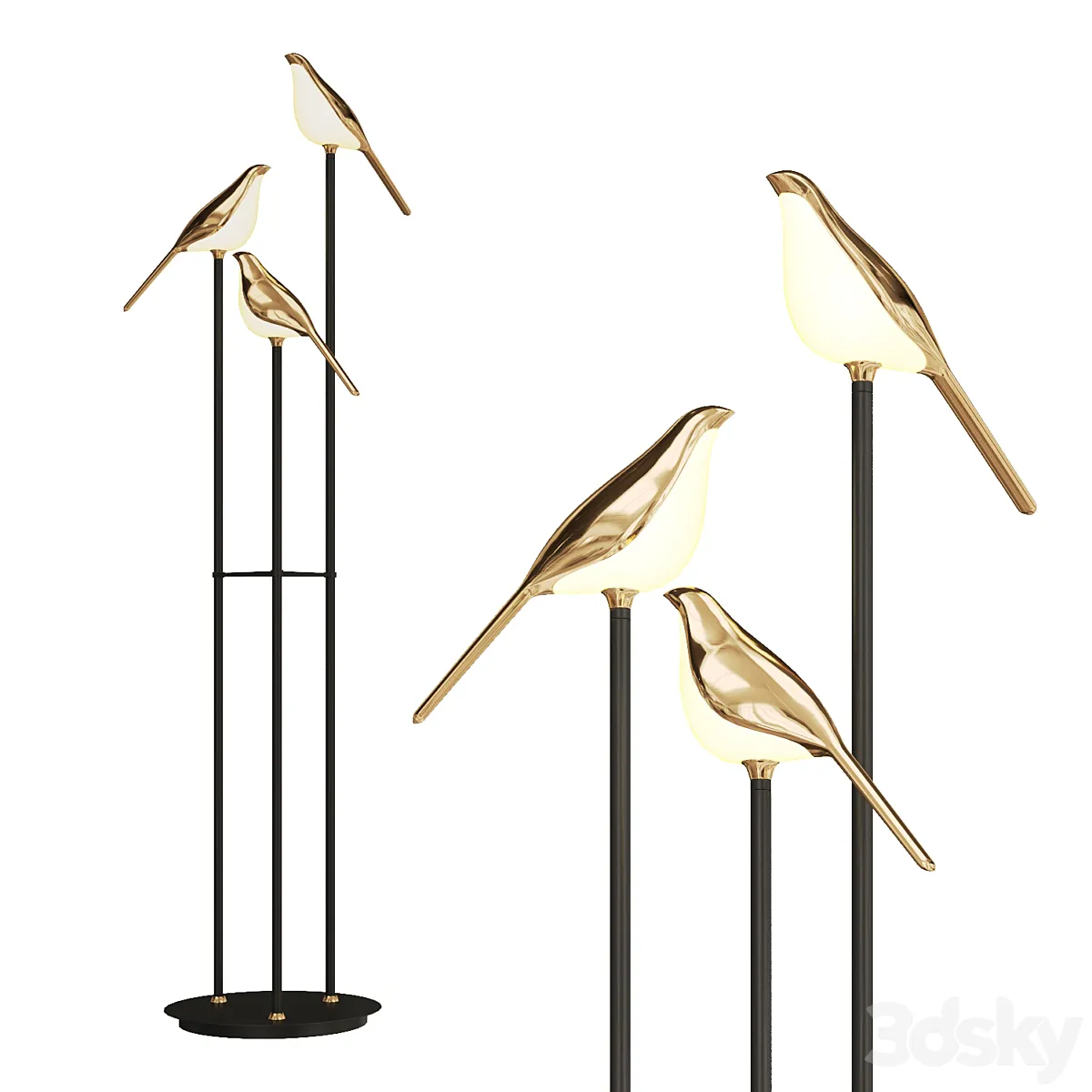 NOMI floor lamp by Lampatron 3D Model