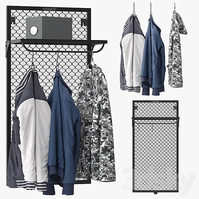 Noodles WALL COAT RACK 3DModel