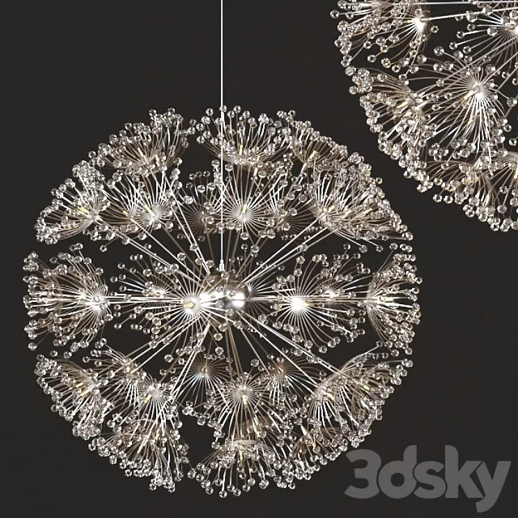 Norbic modern brief K9 crystal flower 3D Model Norbic modern brief K9 crystal flower 3D Model