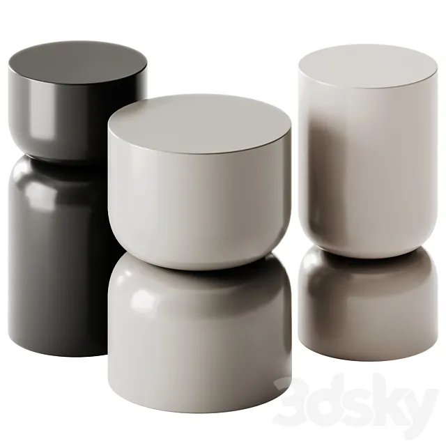 Nordal Amina and Matka Side Tables by Westwing Collection 3D Model Nordal Amina and Matka Side Tables by Westwing Collection 3D Model