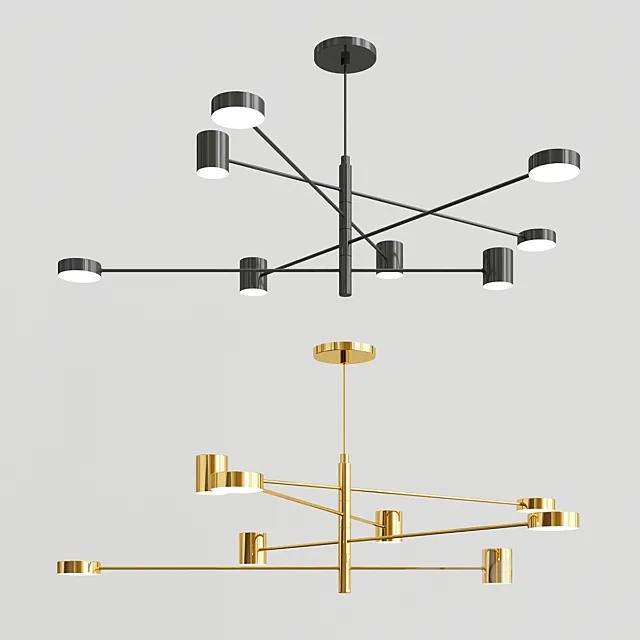 NORDIC GARNER – MODERN LOFT CHANDELIER 3D Model