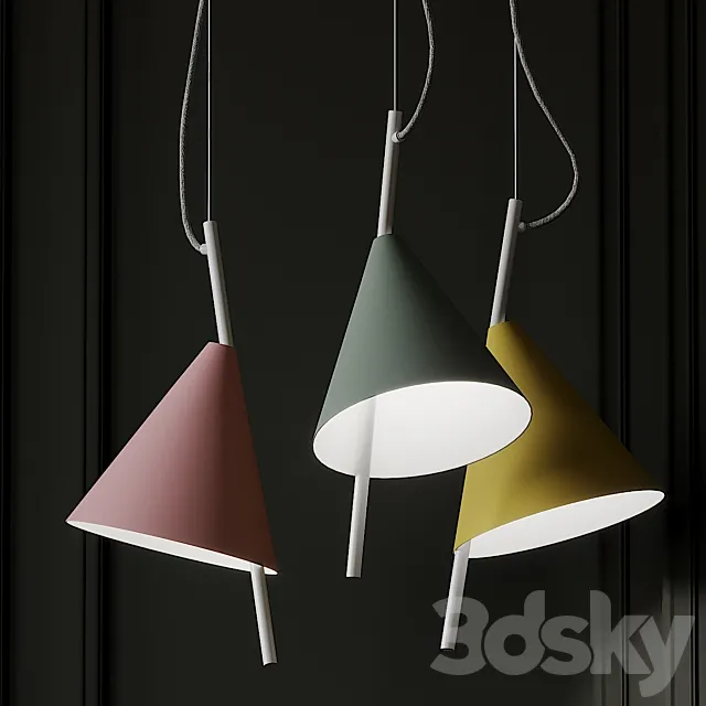Nordic Modern Minimalist Foyer Pendant 3DModel