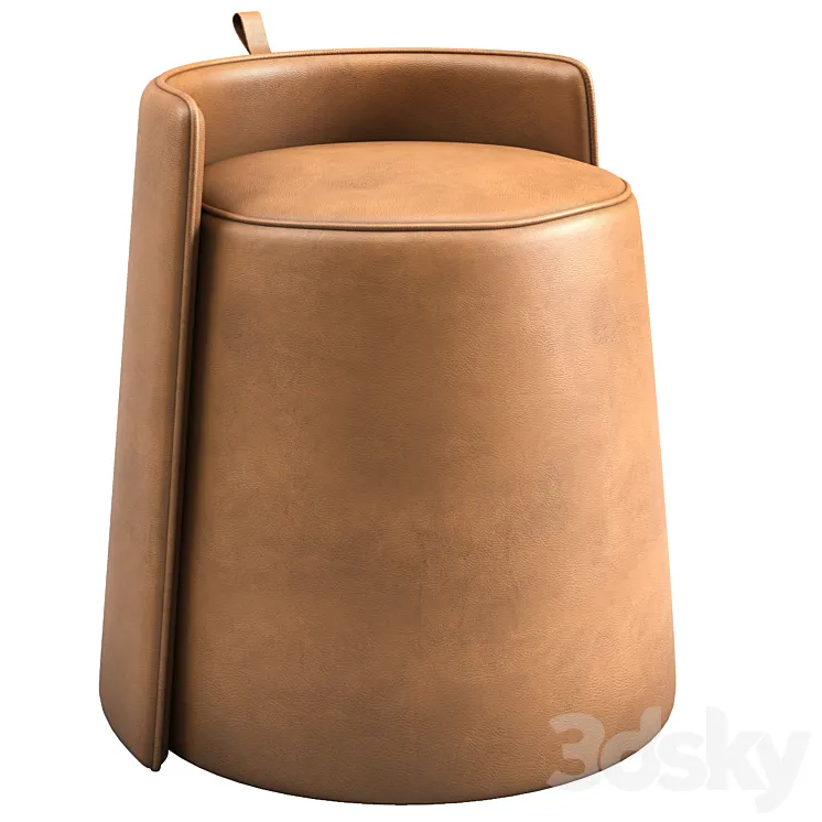 Nordic Parsons Chair Vanity Bonded Leather Armless Vanity Chair 3D Model Free Download