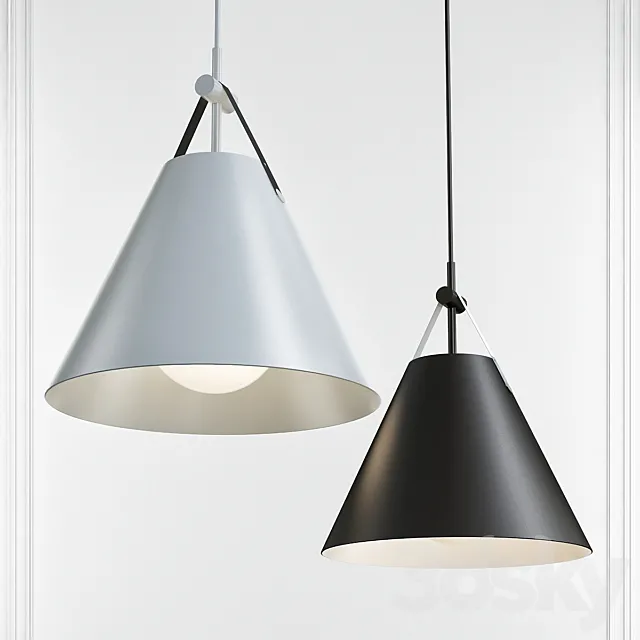 Nordic Simple Speaker Pendant Lights 3D Model