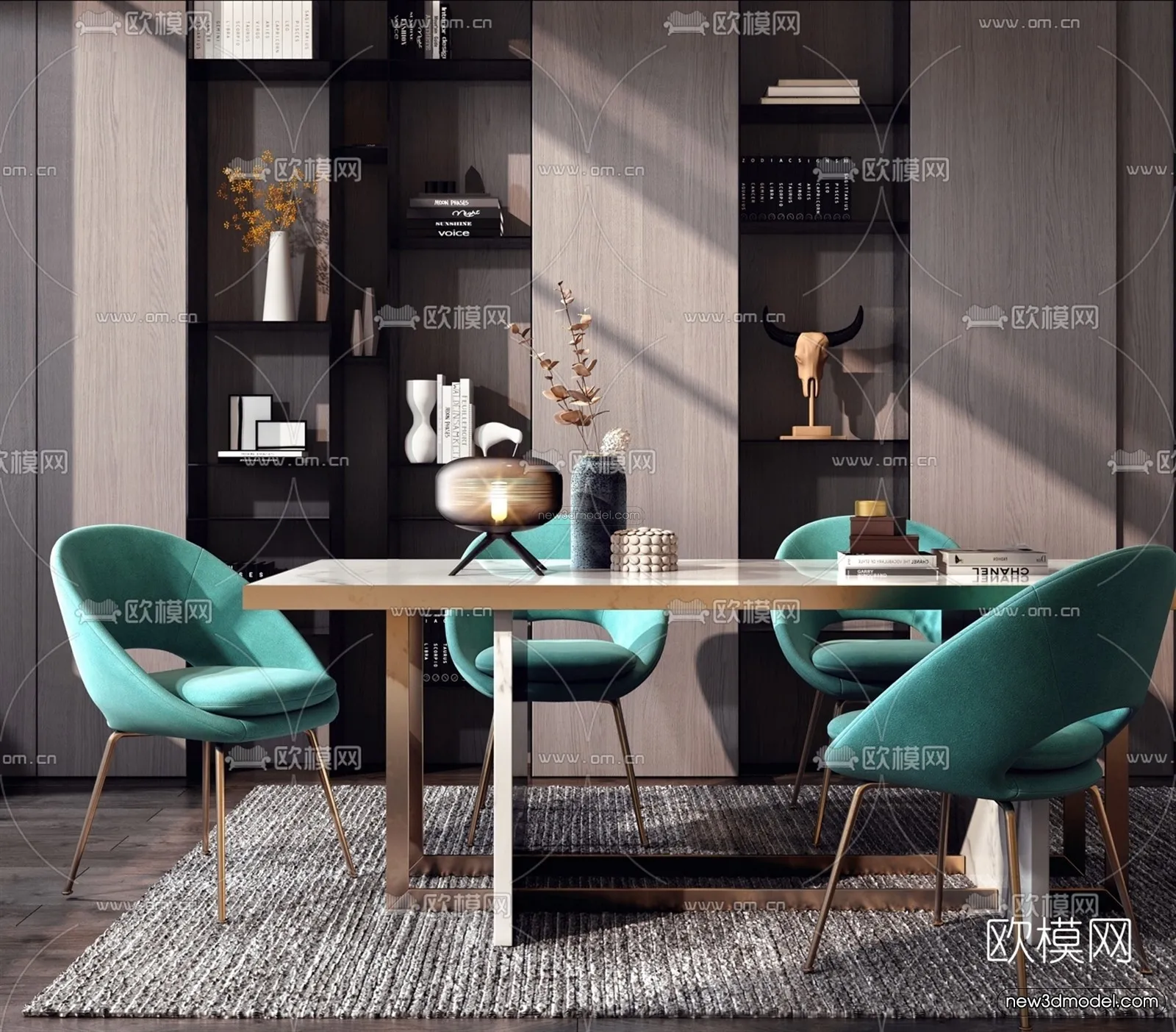 Nordic Style Interior 3D Blocks – Dining Room 3D Model – 392 – VRAY Nordic Style Interior 3D Blocks – Dining Room 3D Model – 392 – VRAY