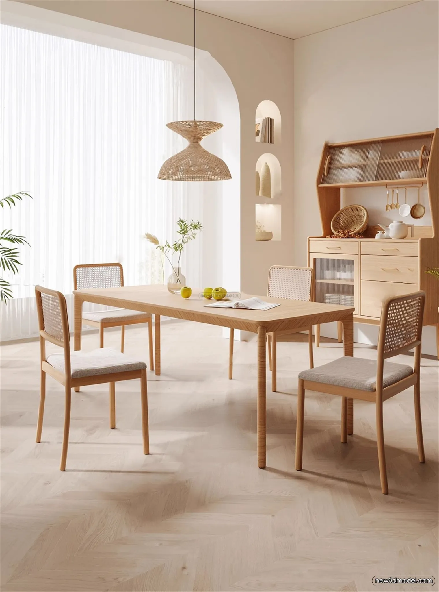 Nordic Style Interior 3D Blocks – Dining Room 3D Model – 403 – VRAY Nordic Style Interior 3D Blocks – Dining Room 3D Model – 403 – VRAY