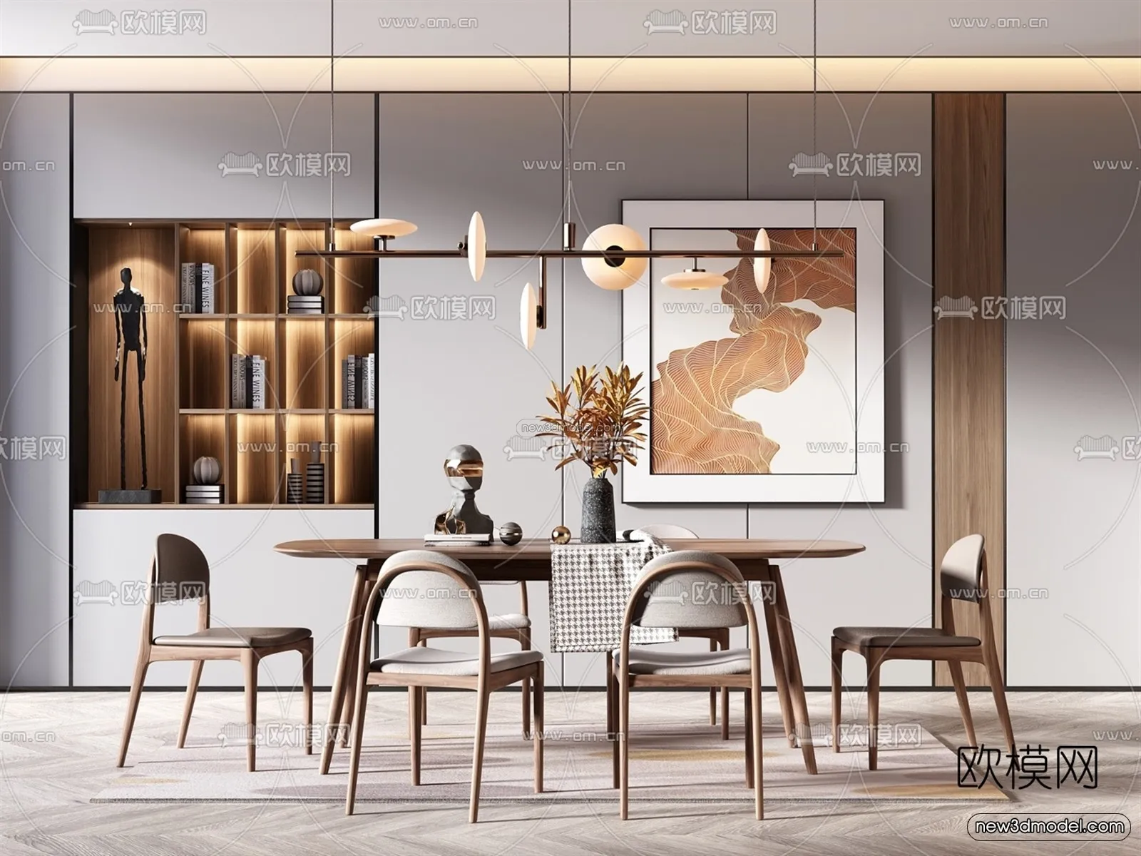 Nordic Style Interior 3D Blocks – Dining Room 3D Model – 420 – VRAY Nordic Style Interior 3D Blocks – Dining Room 3D Model – 420 – VRAY