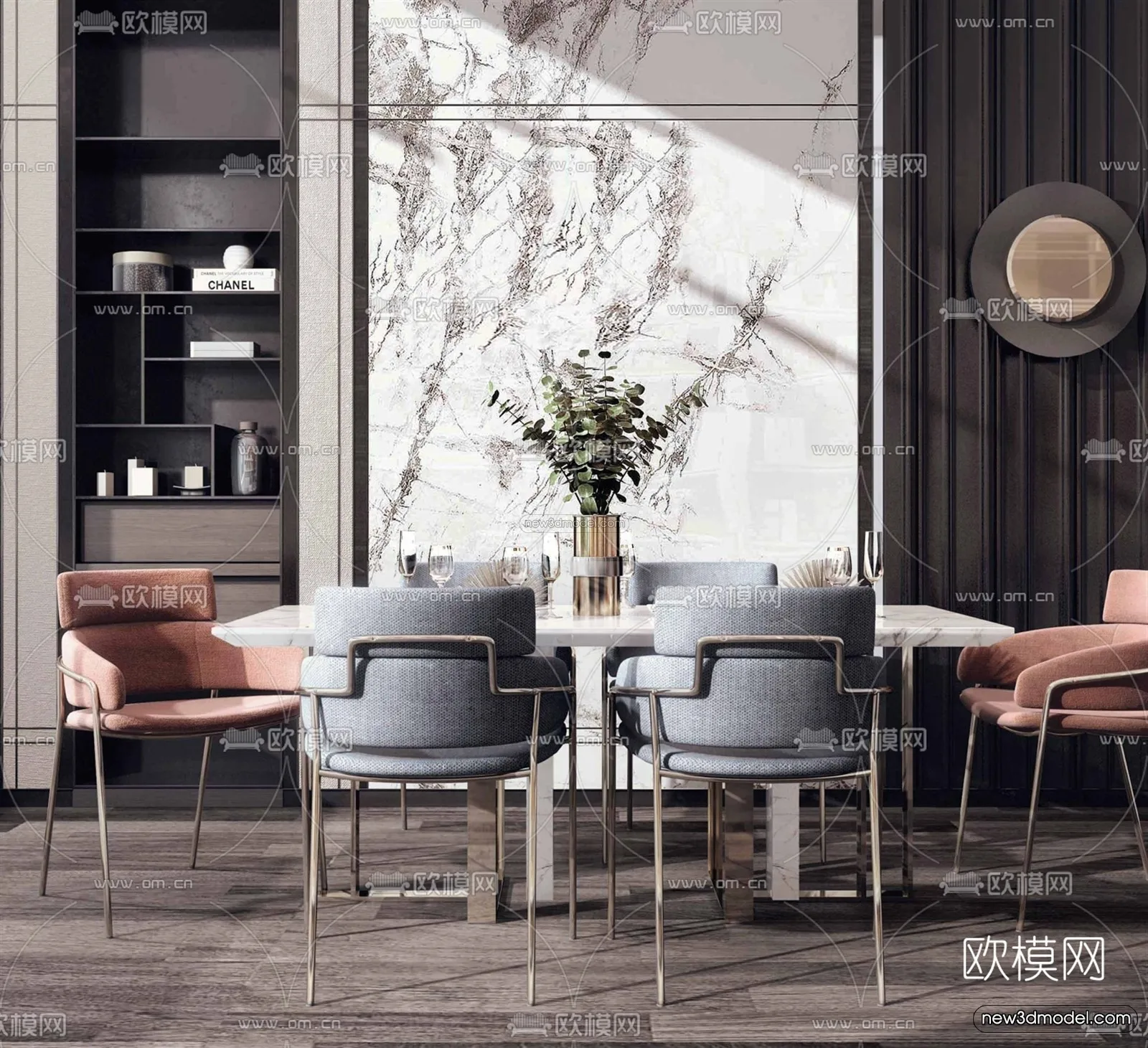 Nordic Style Interior 3D Blocks – Dining Room 3D Model – 433 – VRAY Nordic Style Interior 3D Blocks – Dining Room 3D Model – 433 – VRAY