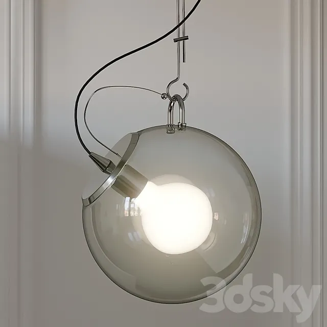 Nordic Style Wide Glass Miconos Suspension Lamp 3D Model