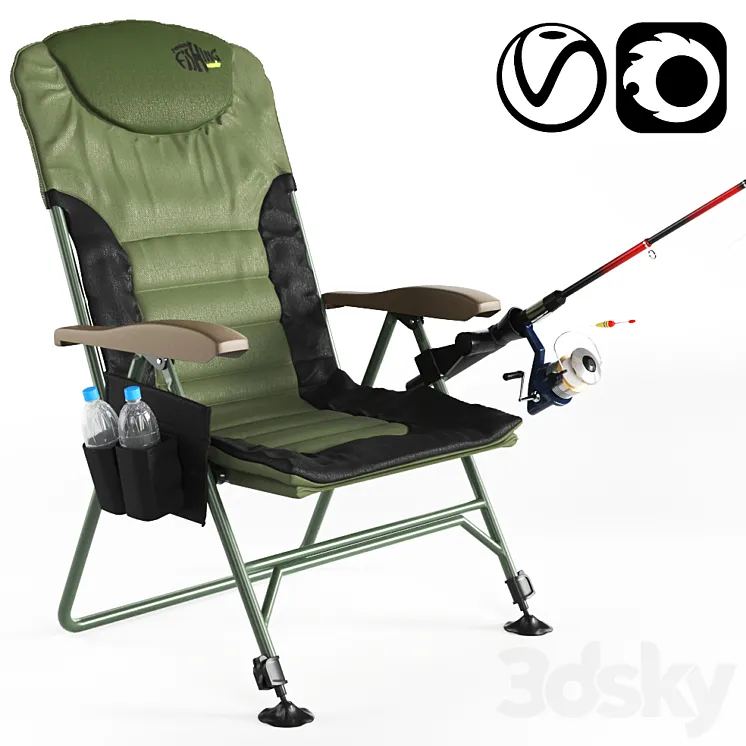 Norfin HUMBER Armchair folding carp 3D Model Free Download Norfin HUMBER Armchair folding carp 3D Model Free Download