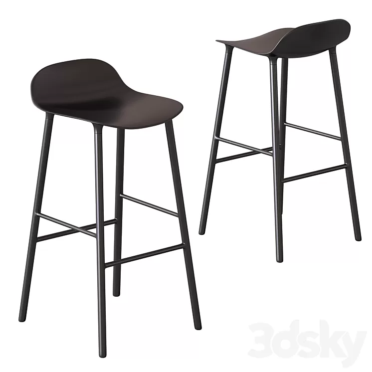 Normann Copenhagen Form bar stool 3D Model Free Download Normann Copenhagen Form bar stool 3D Model Free Download