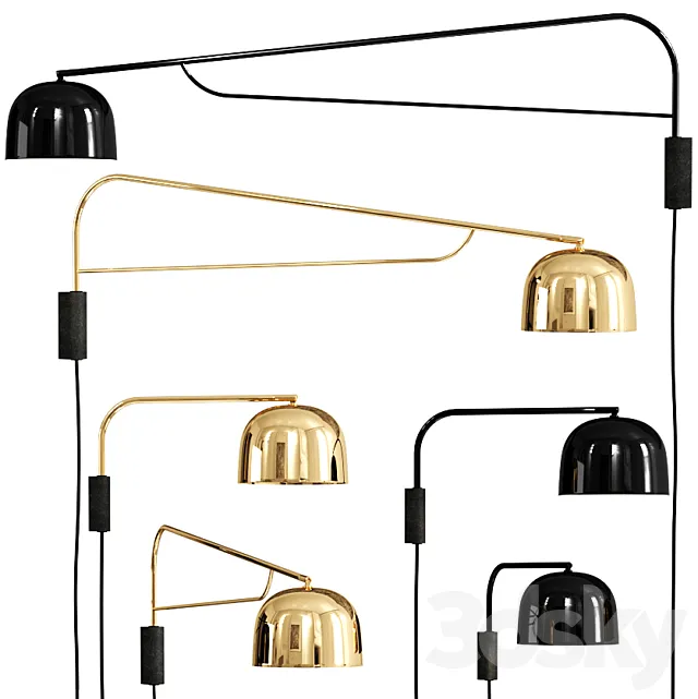 Normann Copenhagen Grant Wall Lamp set 3D Model