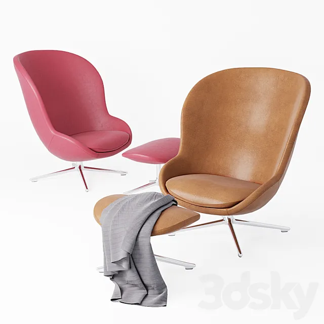 Normann Copenhagen Hyg Lounge Chair 3D Model Normann Copenhagen Hyg Lounge Chair 3D Model