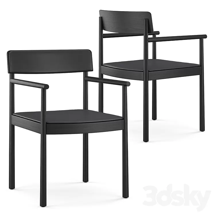 Normann Copenhagen Timb Armchair Black 3D Model Free Download