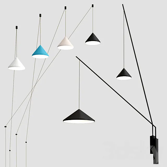 North wall lamp collection by Vibia 3D Model North wall lamp collection by Vibia 3D Model