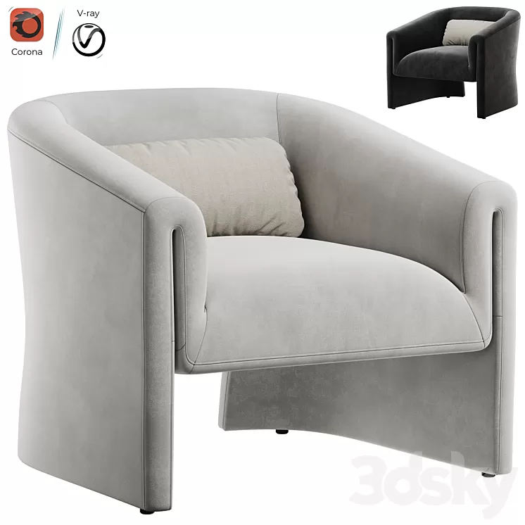 Norwood Upholstered Armchair 3D Model Free Download Norwood Upholstered Armchair 3D Model Free Download