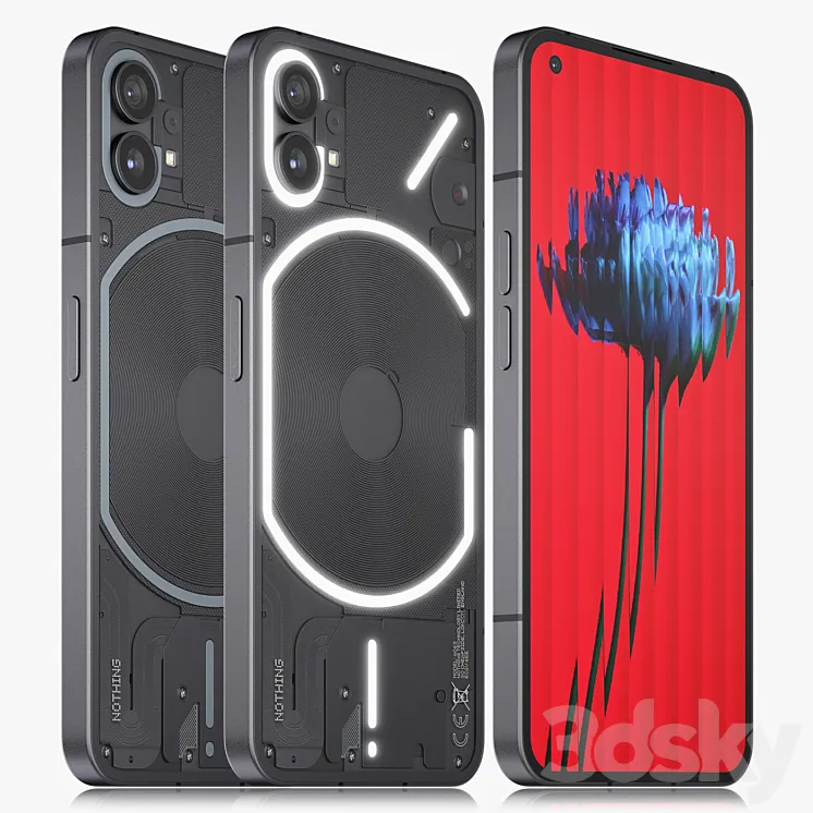 Nothing Phone 1 black 3D Model Free Download