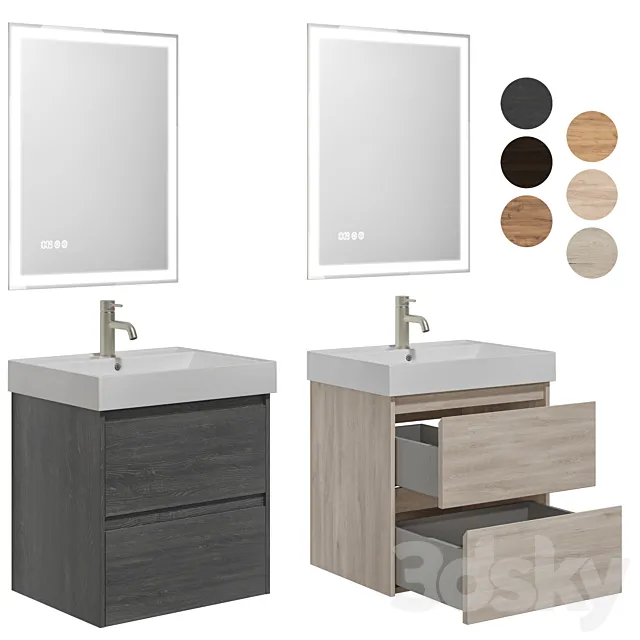 Nova Lite 60 2 drawers 3D Model Nova Lite 60 2 drawers 3D Model