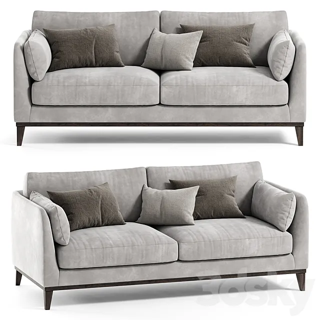 Novak by Missana sofa 2 3D Model Novak by Missana sofa 2 3D Model