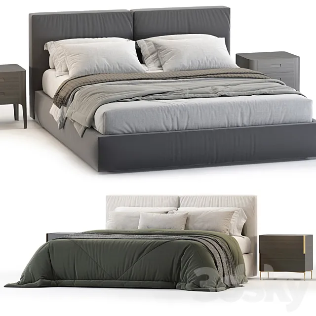 Novamobili BRICK Bed 3D Model Novamobili BRICK Bed 3D Model