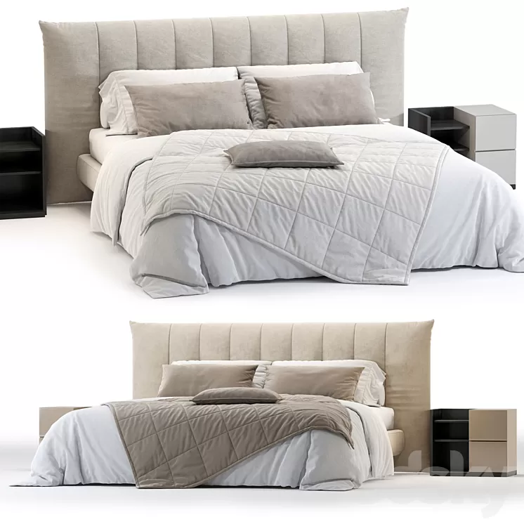 Novamobili GROOVE SILVIA PREVEDELLO Bed No.2 3D Model Free Download