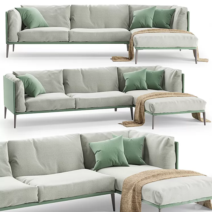 Novamobili Kubi Sofa Chaise 3D Model
