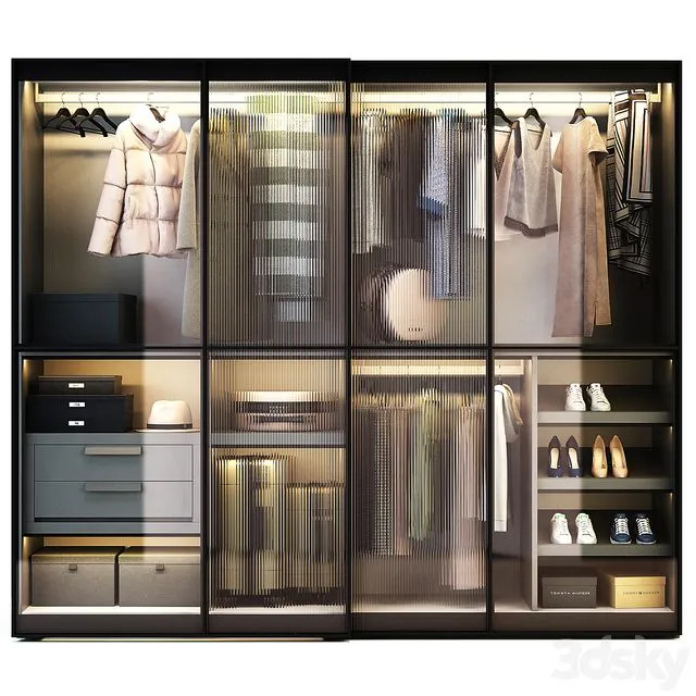 Novamobili Layer Wardrobe 3D Model